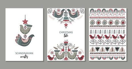 Vector set of greeting cards, posters in scandinavian style. © Andrei