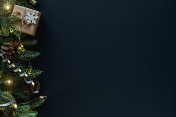 Christmas concept. Background for the new year. Dark design