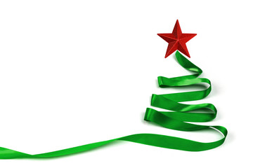 Stylized ribbon Christmas tree