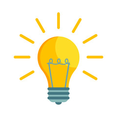 Bulb light icon vector illustration isolated on white background