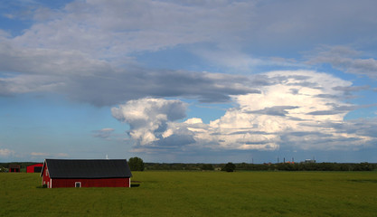 A Red House in a Field, Sweden