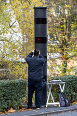 Wartung der Blitzersäule