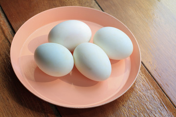 Salted duck egg on the tabel