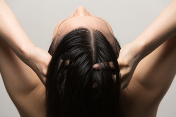 Naklejka premium 頭皮ケア