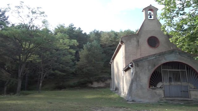 Hermitage in the Ripoll forest in the Pyrenees