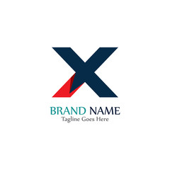 Simple and modern logo of letter X for business vector