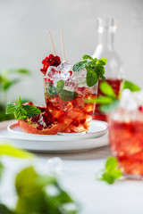 Fresh cocktail with pomegranate