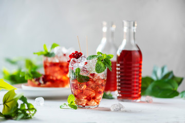 Fresh cocktail with pomegranate