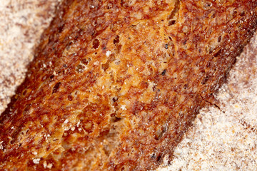 Brown bread crust as an abstract background