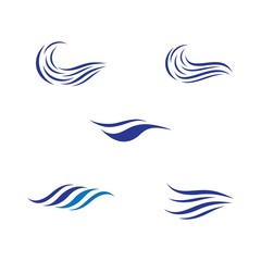 Fototapeta na wymiar Wave logo template vector icon
