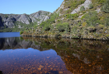 Fototapeta na wymiar Cradle Mountain-Lake St Clair National Park in Tasmanien. Australien