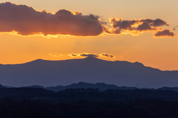 View of Sendai just before Sunset