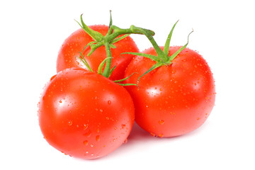 fresh tomatoes isolated on a white background