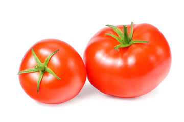 fresh tomatoes isolated on a white background