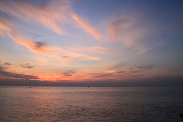 sunset over sea