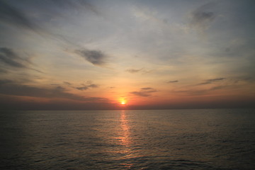 sunset over the sea