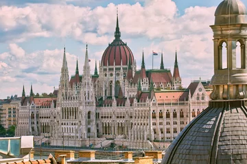  Beautiful building of Parliament in Budapest, popular travel destination © e_polischuk