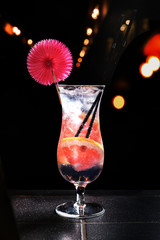 colorful cocktails on the table