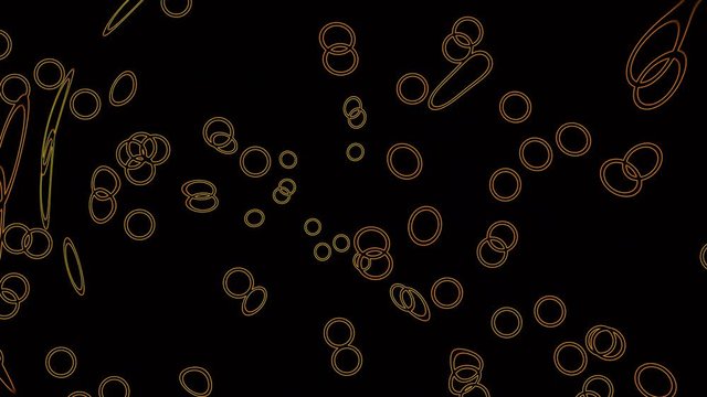 Abstract digital animation resembling microscopic view of alien connecting and disconnecting cells in continuous motion. For microbiology, biology, chemistry, physics and science exemplification.