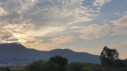 sunset over the lake