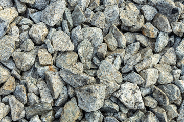 The pattern of the stone on the railroad