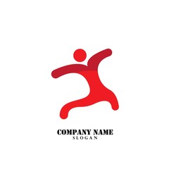 Creative People Care Concept Logo Design Template
