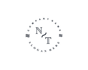Initial NT vintage logo template	
