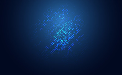 Abstract futuristic digital square board concept science technology on dark blue color background