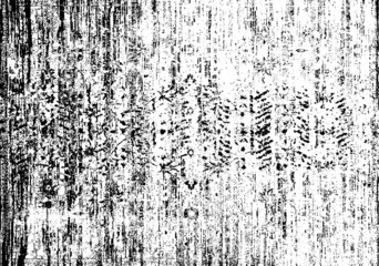 Worn down wallpaper pattern design. Broken plaster and grunge damask effect. Distressed overlay texture design. Vector illustration. Eps10.