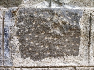 Closeup shot of single stone wall in square shape