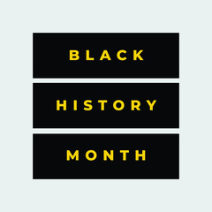 Fototapeta premium Black history month banner simple vector