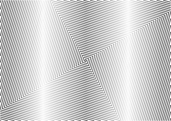 Abstract halftone line background. Monochrome pattern with varying line thickness square.  Vector modern pop art texture for poster, sites, business cards, cover, postcard, design, labels, stickers.