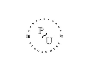 Initial PU vintage logo template	