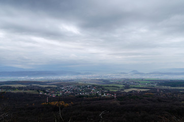Słowacja panorama na dolinę Preszowa