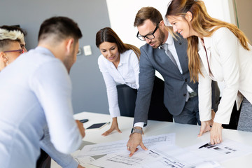 Business people conference in modern meeting room