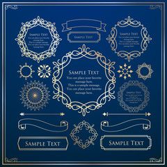 高級感のあるフレームデザイン　カリグラフィー　ゴージャス　ラグジュアリー