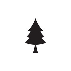 Fototapeta premium Vector black christmas tree