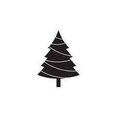 Vector black christmas tree