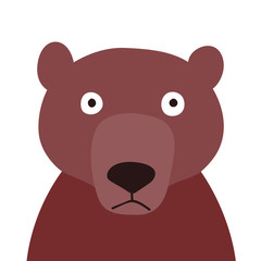 Funny bear in cartoon style.