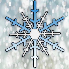 Ilustración de un copo de nieve para crear un ambiente invernal y de frío.