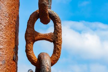 Rusty metal chain