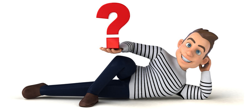 Fun 3D cartoon casual character