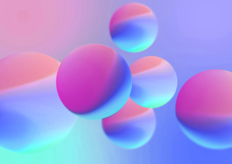 Minimalism background 3d illustration bubble