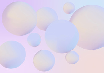 Minimalism background 3d illustration bubble