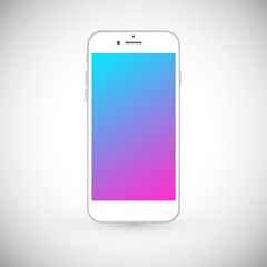  White Smart Phone Vector Illustration