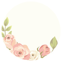 バラのフレームイラスト