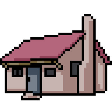 Vector Pixel Art House