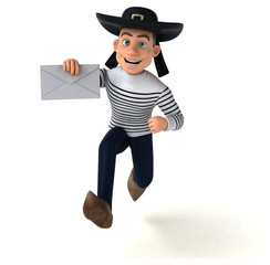Fun 3d cartoon breton character