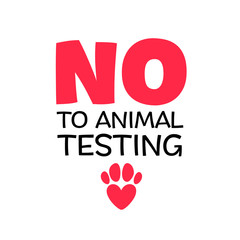 No to animal testing sign.