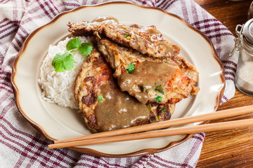 Chinese egg fu yung omelette
